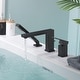 preview thumbnail 20 of 22, Luxier RTF17-T Deck Mounted Roman Tub Faucet with Hand Shower Matte Black