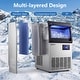 preview thumbnail 8 of 9, Costway Commercial Spray-Type Ice Maker Machine, Under Counter & - 18.5” x 13.78” x 24.65”(L x W x H)