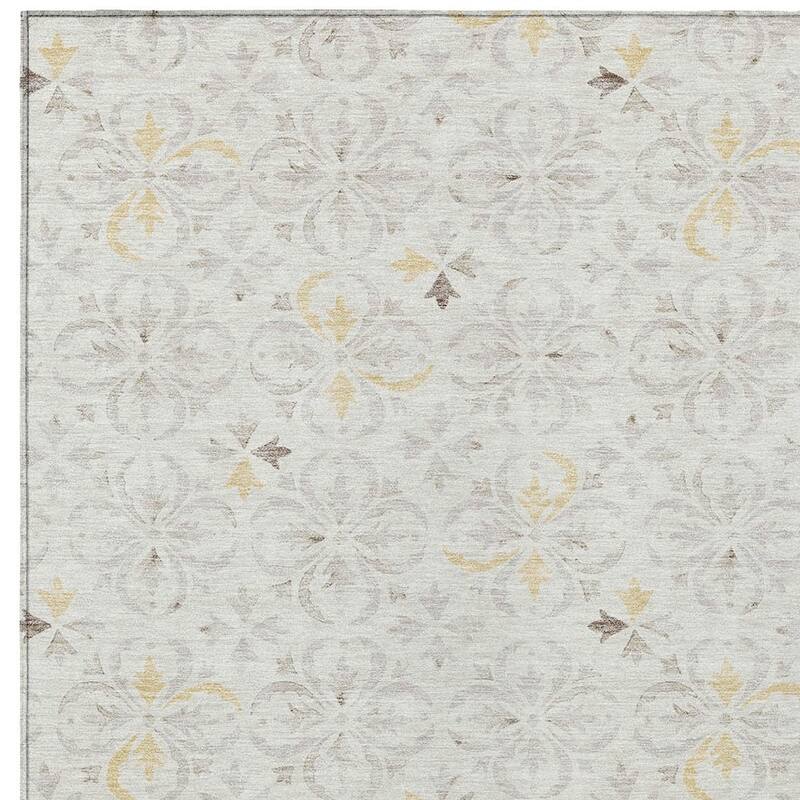 HomeRoots Floral Transitional Rectangle Outdoor Rug