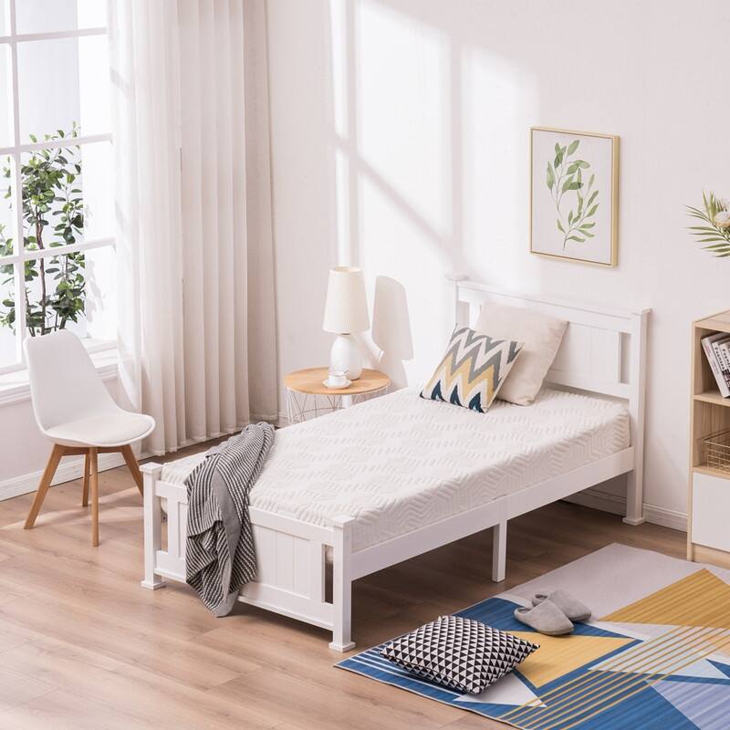Classic Design Panel Bed Frame with Headboard
