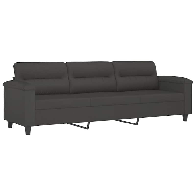vidaXL Sofa Sectional Modern Couch with Pillows and Cushions Microfiber Fabric