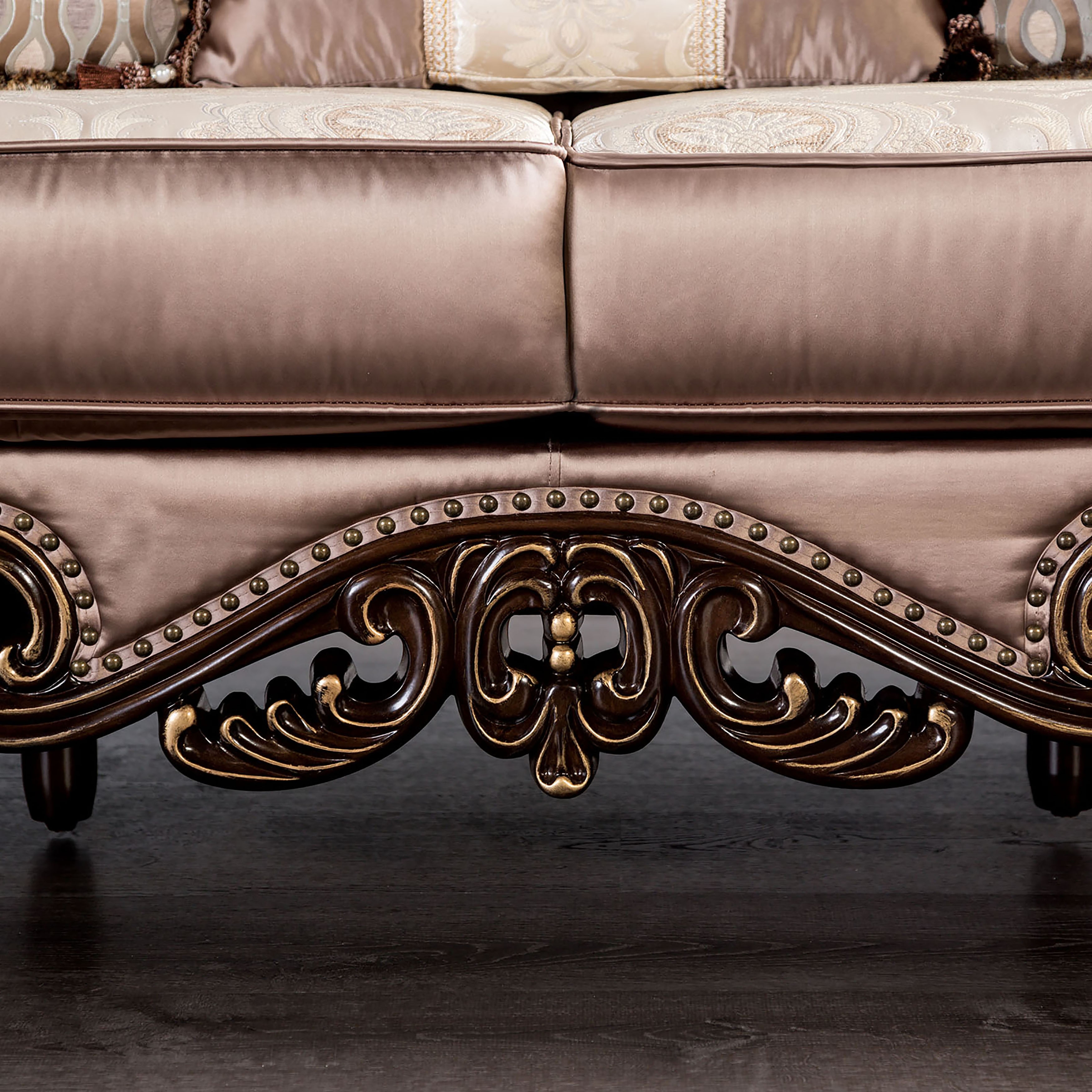 Furniture of America Cintel Traditional 2-Piece Tufted Velvet