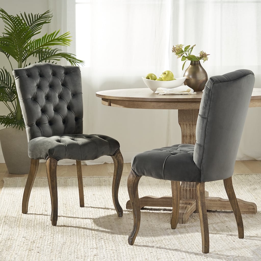 Moira Velvet Dining Chair (Set of 2) by Christopher Knight Home