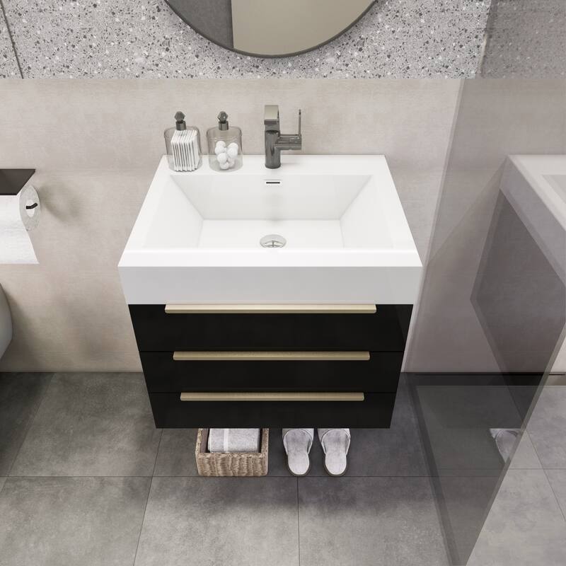 Noble 24" Wall Mounting Vanity with Reinforced Acrylic Sink