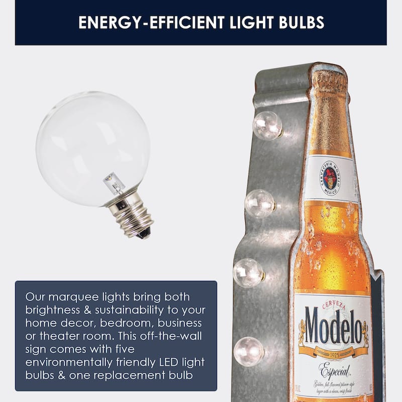 Metal LED Modelo Especial Marquee Wall Sign - 25" x 8.5" x 4"
