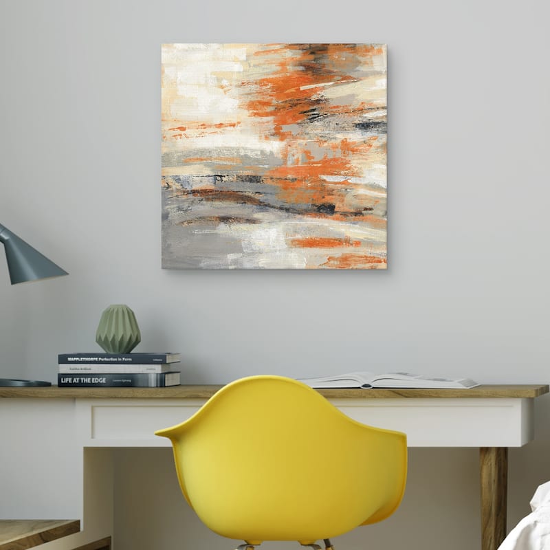 Golden Dust Crop Orange by Silvia Vassileva Canvas Art Print