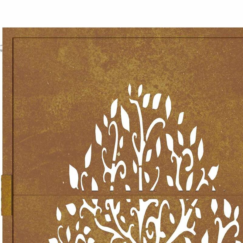 vidaXL Garden Gate Corten Steel Tree Design