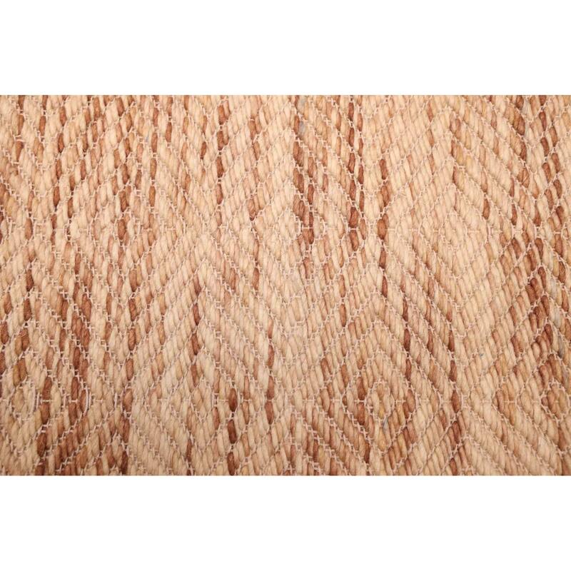 ECARPETGALLERY Braid weave Sienna Cream Wool Rug - 5'1 x 7'8