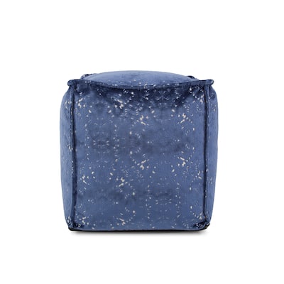 Allan Andrews Square Pouf Pasini Sapphire