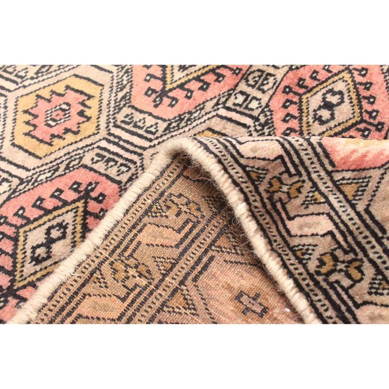 ECARPETGALLERY Hand-knotted Finest Peshawar Bokhara Khaki Wool Rug - 2'7 x 3'7