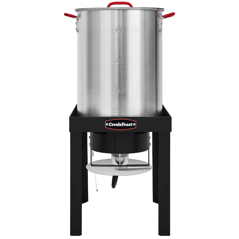 Creole Feast,Silver Aluminum Turkey Fryer Boiler Set