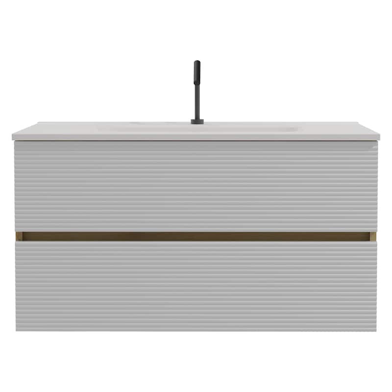 36" Wall Mounted Soft Bathroom Vanity