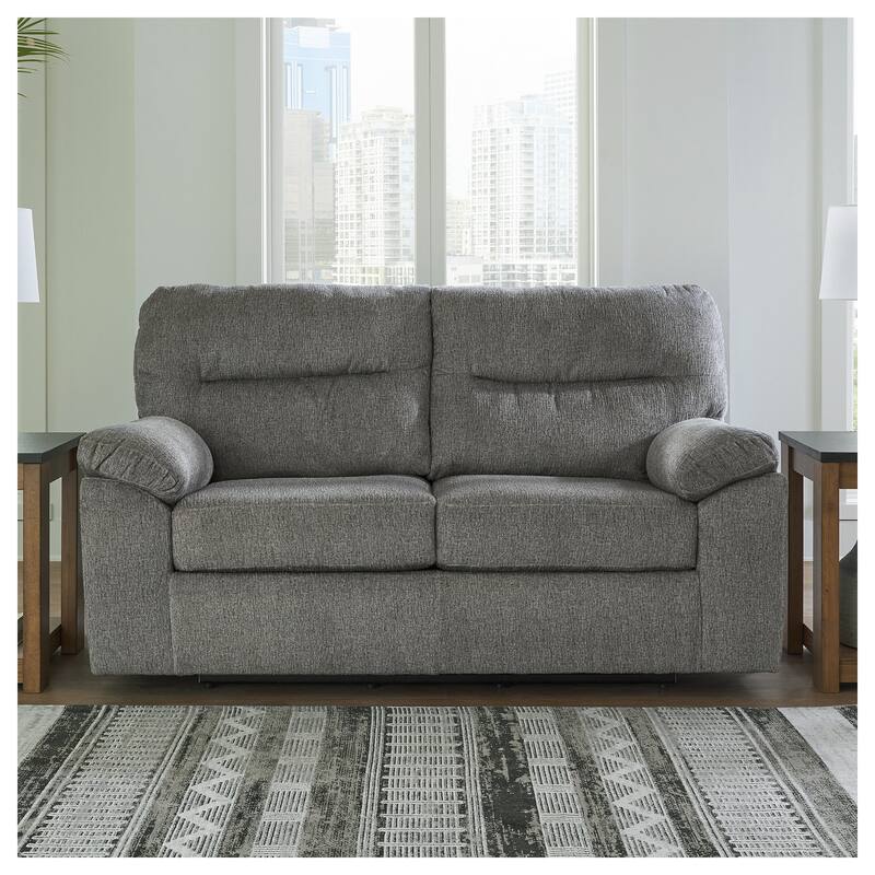 Signature Design by Ashley Bindura Mineral Glider Loveseat - 72" W x 42" D x 42" H