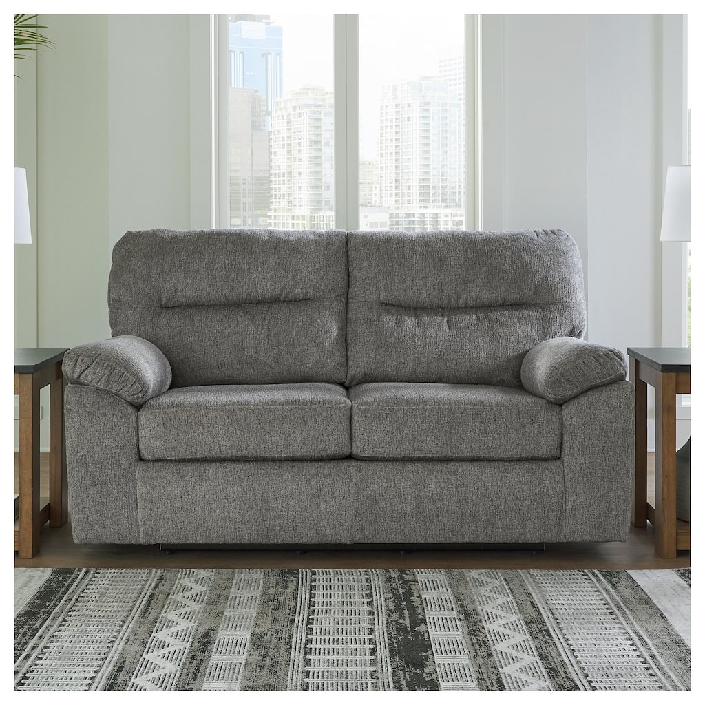 Signature Design by Ashley Bindura Mineral Glider Loveseat - 72" W x 42" D x 42" H