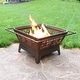 preview thumbnail 7 of 5, 32" Fire Pit Steel Northern Galaxy Design with Cooking Grate and Poker