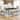 6-Piece Kitchen Dining Table Set, 60" Rectangular Table and 4 High-Back Tufted Chairs & 1 Bench