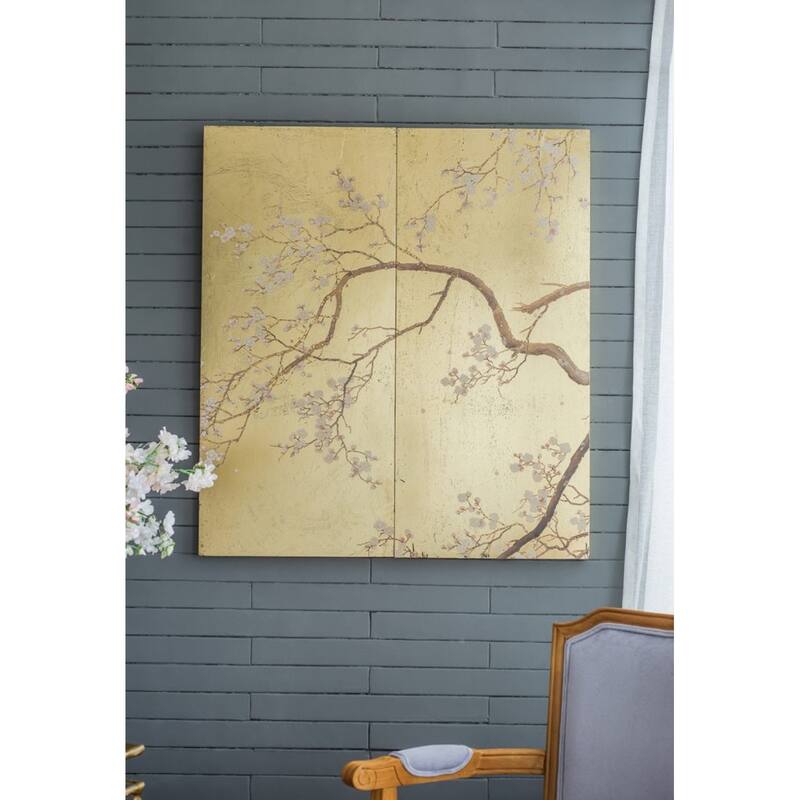 Metallic Cherry Blossom Panel Wall Arts - 21.25" x 47.25" - Set of 2