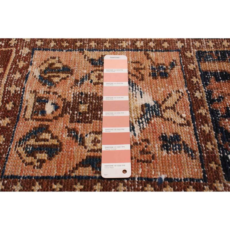 ECARPETGALLERY Hand-knotted Antalya Vintage Copper Wool Rug - 6'11 x 9'5