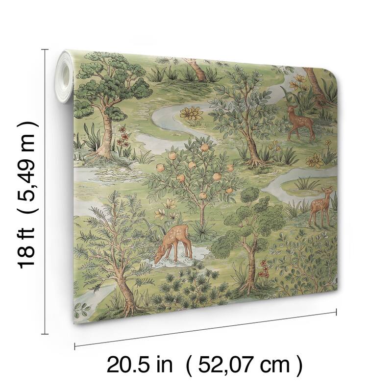 Chris Loves Julia x NuWallpaper Bramble Forest Peel and Stick Wallpaper