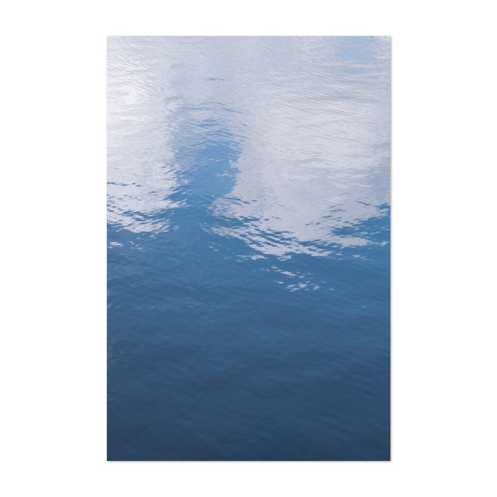 Cloud reflection in blue water Photography Art Print/Poster