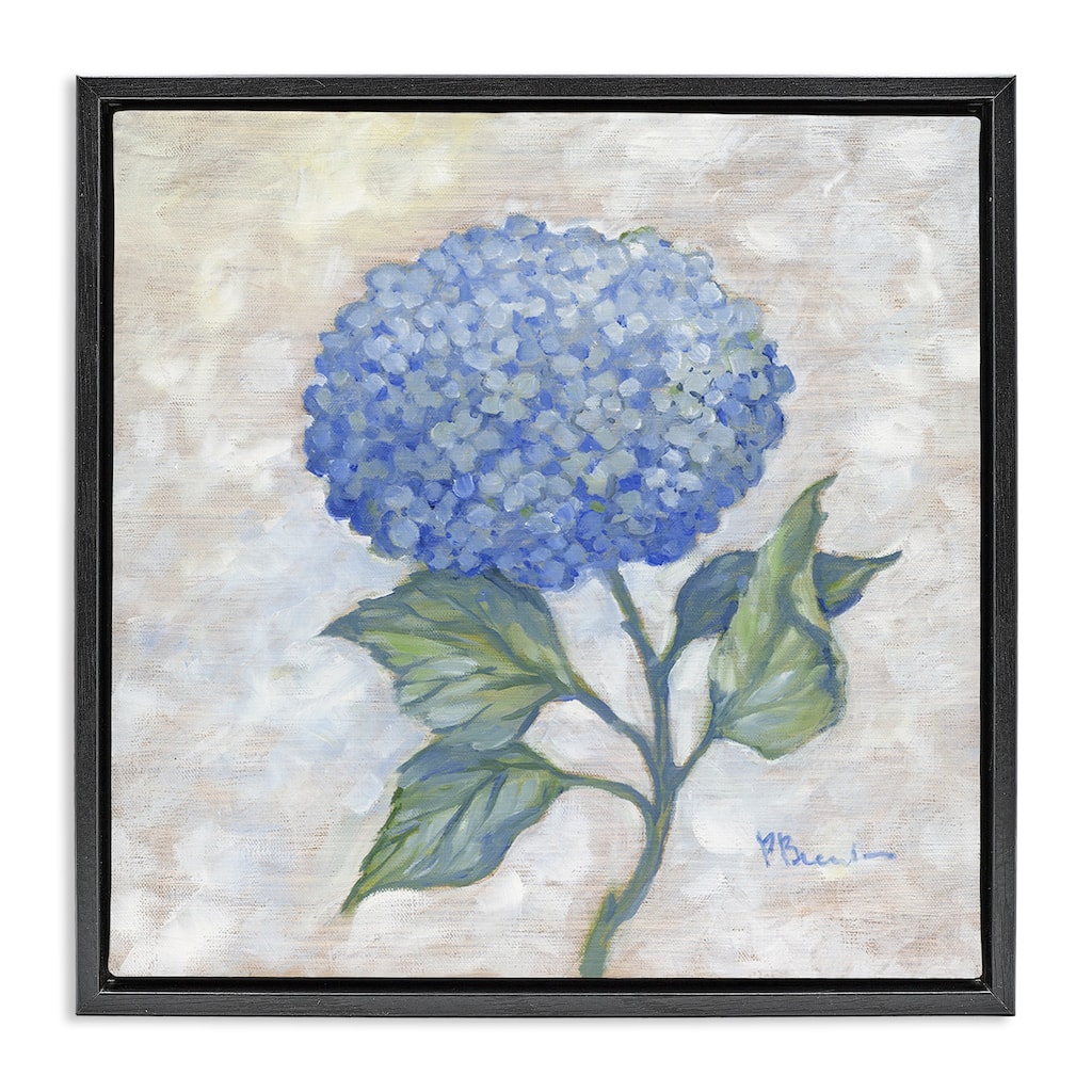 Stupell Traditional Blue Hydrangea Bloom Framed Floater Canvas Wall Art Design By Paul Brent