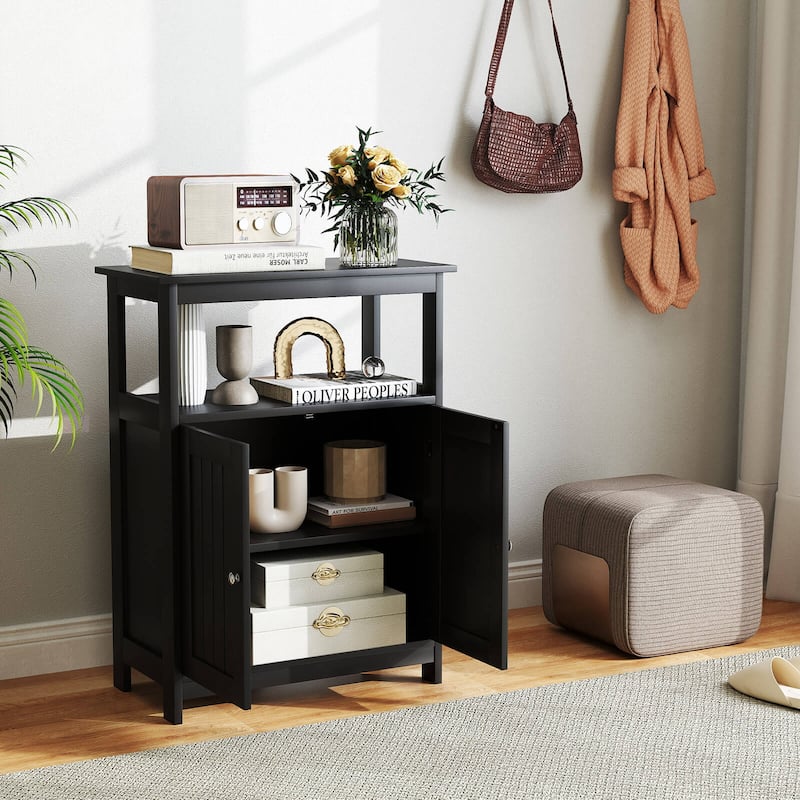 Costway Bathroom Floor Cabinet Freestanding Storage Organizer with 2 - See Details