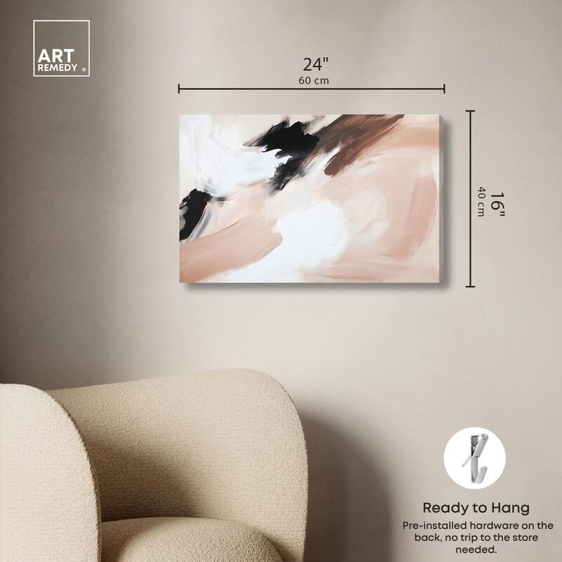 Swirls of Cream II Canvas by Art Remedy, Gallery Wrapped