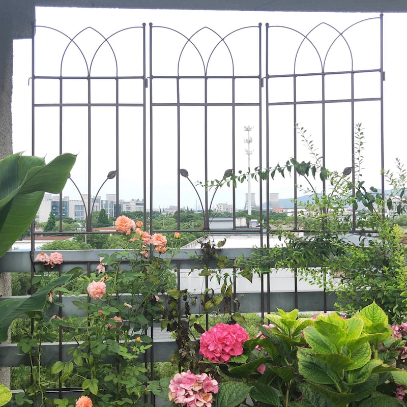2 Pack Metal Garden Trellis Rustproof Trellis for Climbing Plants Outdoor Flower Support