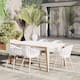 Option White Table & White Chairs with Wood Legs