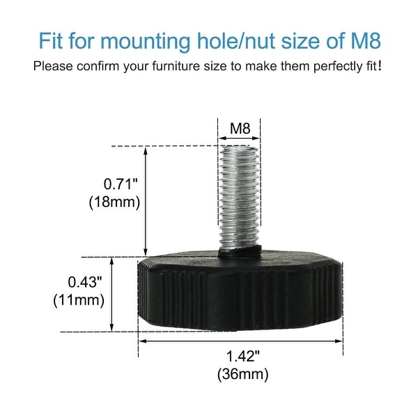 Adjustable chair feet clearance
