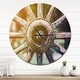 preview thumbnail 8 of 7, Designart 'Country Wagon Wheel Closeup' Oversized Farmhouse Wall CLock