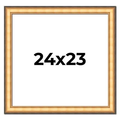 24x23 Frame Gold Plein Aire Solid Wood Picture Frame Width 2 Inches |