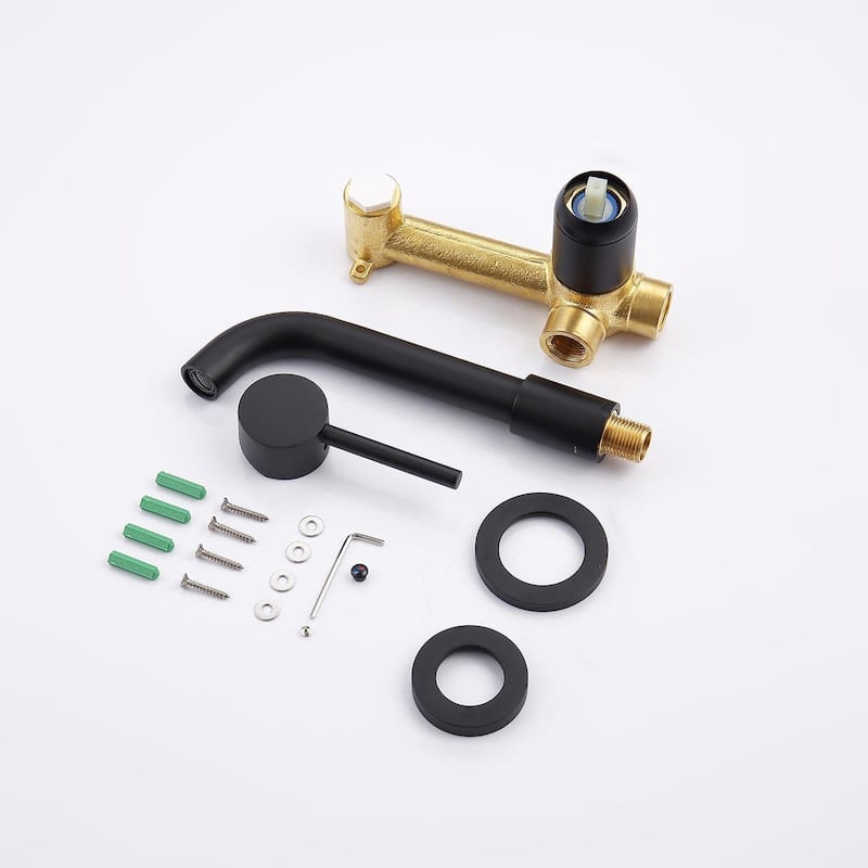 Matte Black Wall Mount Bathroom Faucet