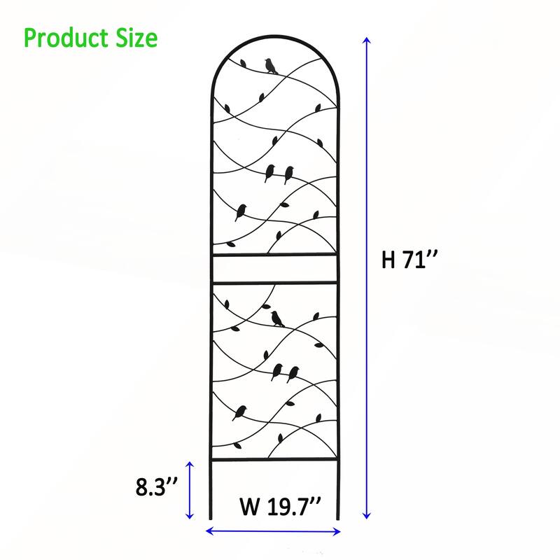 2 Pack Metal Garden Trellis 71in x 19.7in Rustproof Trellis