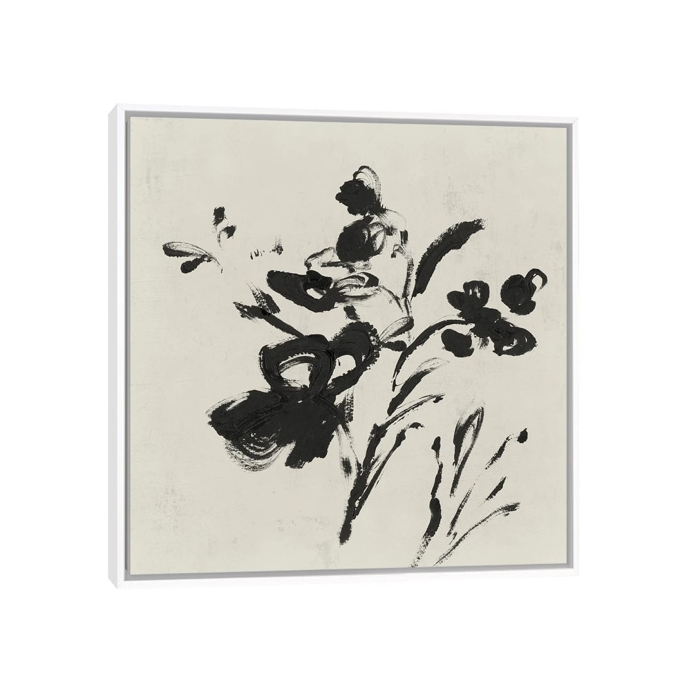 iCanvas "Black Florals II" by Isabelle Z Framed Canvas Print