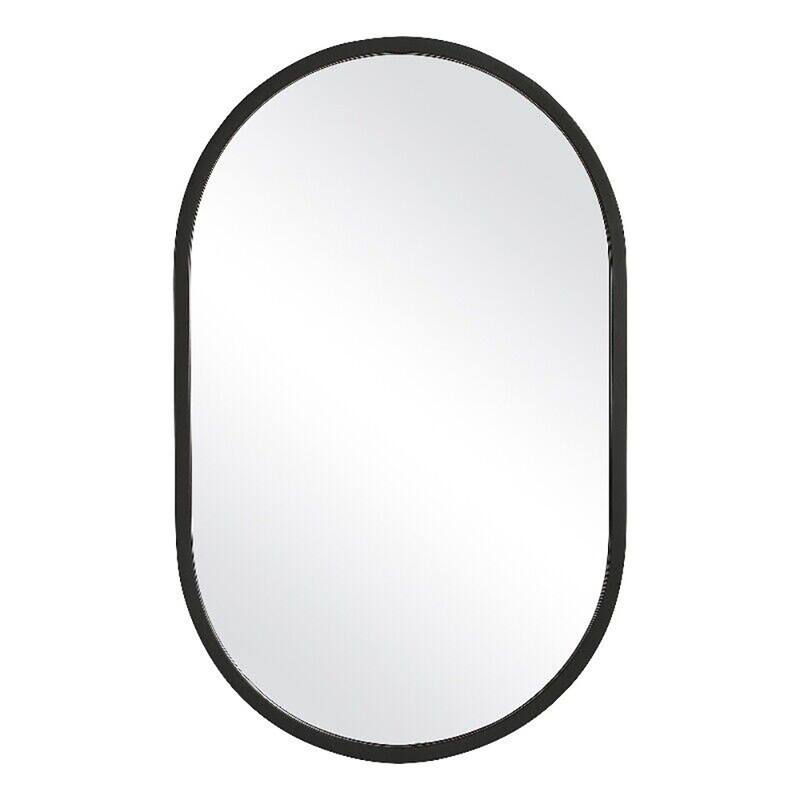 Contemporary PVC Vinyl Mirror in Matte Black Finish 20"x32" Bed