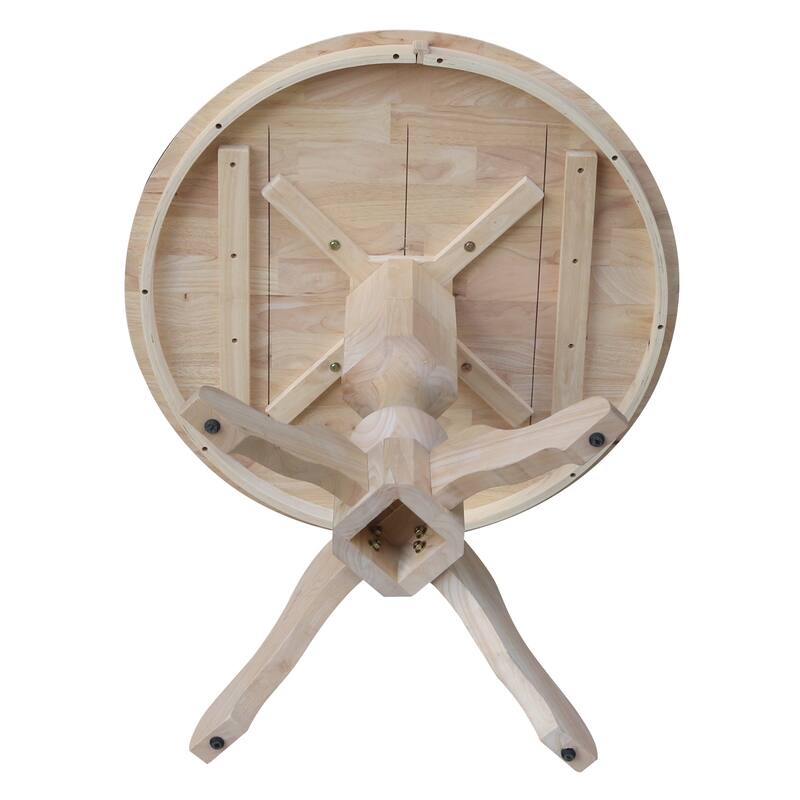 36" Round Top Pedestal Dining Table - Unfinished
