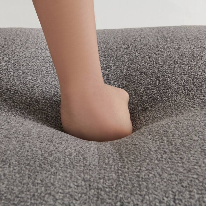 4-seater with pure sponge seat cushions and a detachable footstool includes 3 throw pillows
