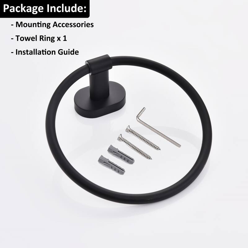 2-Pack 6.5 in. Towel Ring Rustproof Hand Towel Holder