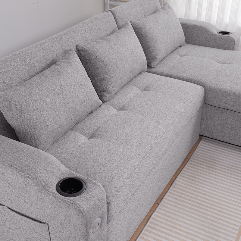 84"Adjustable Backrest Sofa Bed
