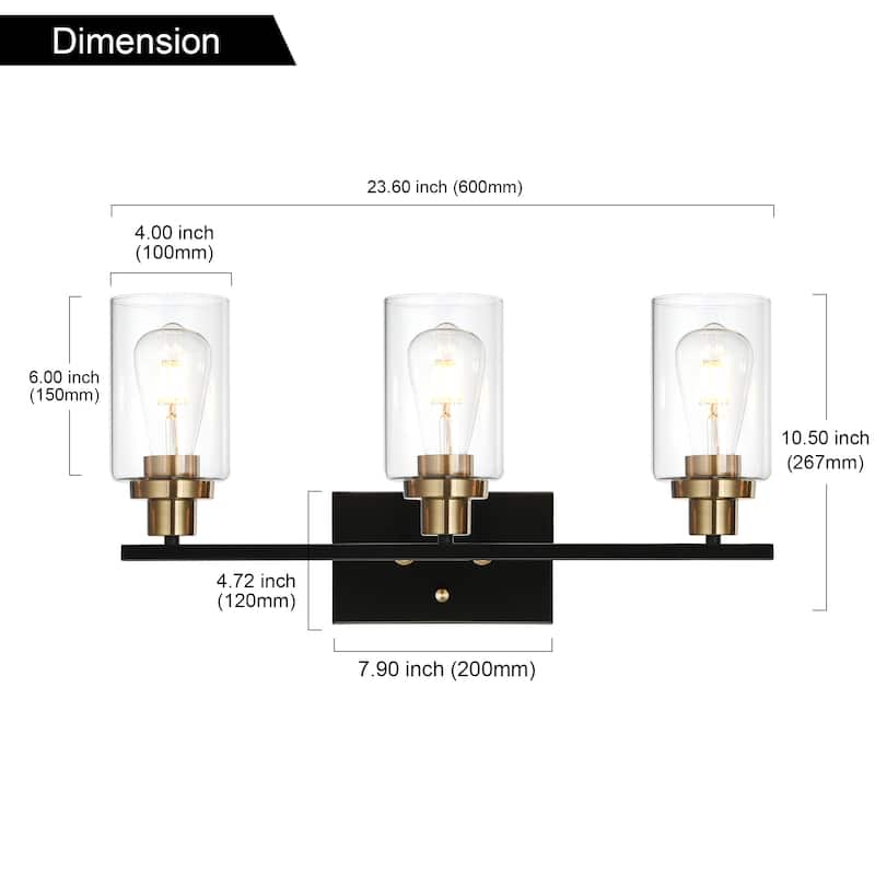 Modern Bathroom Lights Fixture 3-Lights Vanity Lighting