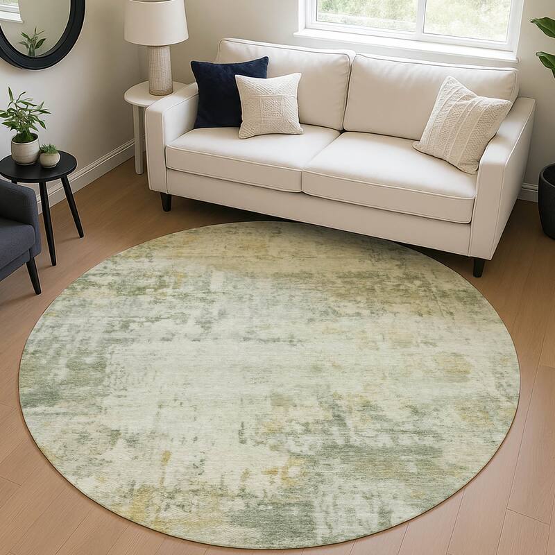 Machine Washable Indoor/ Outdoor Modern Casual Chantille Rug