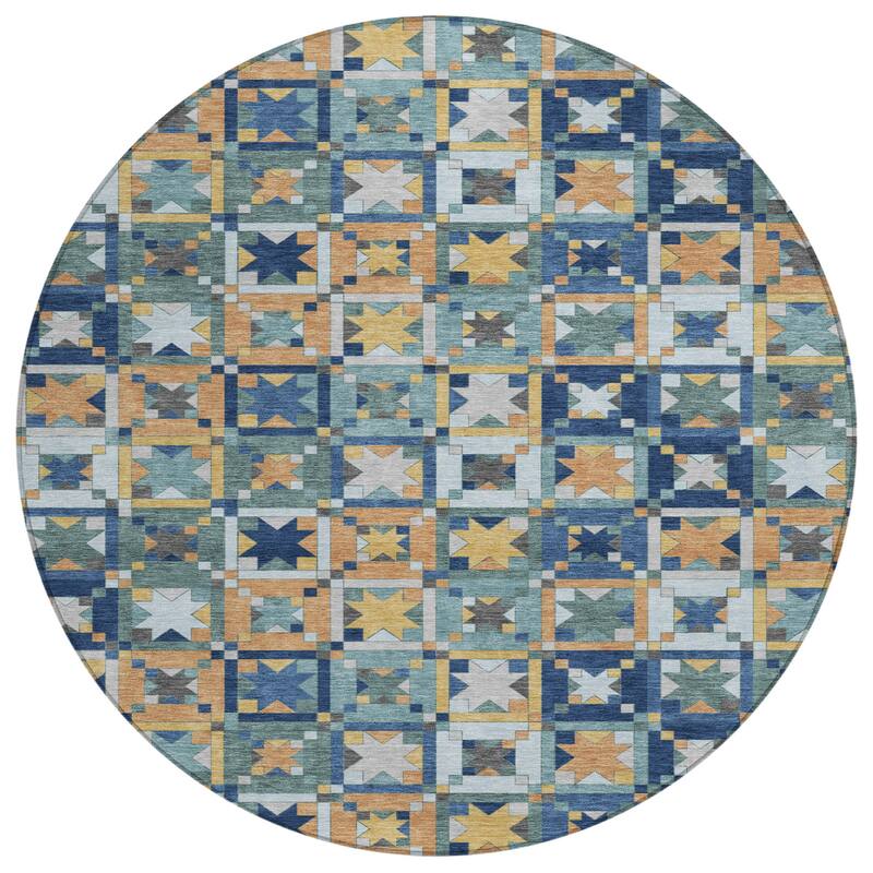 Machine Washable Indoor/ Outdoor Global Goddard Chantille Rug
