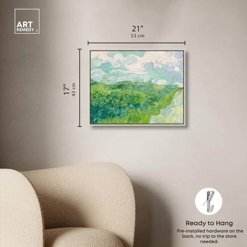 Green Wheat Fields Canvas by Art Remedy