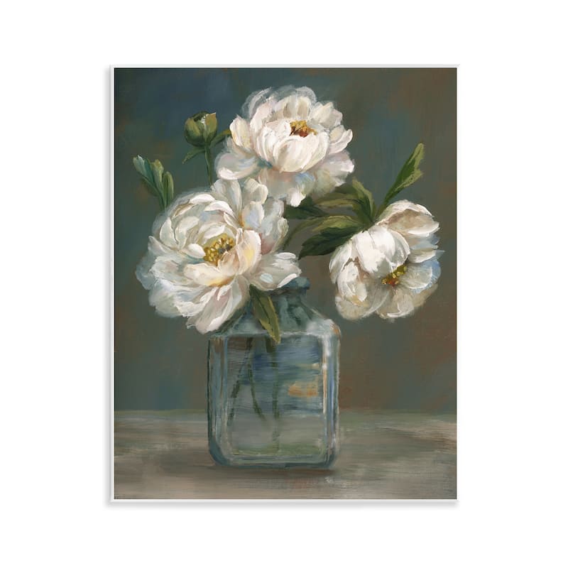 Stupell Traditional White Flower Trio Wall Plaque Art Design By Nan - 11 x 14