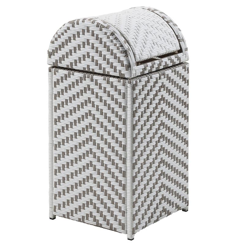 Alat Contemporary Wicker Outdoor Deck Storage Hamper by Furniture of America
