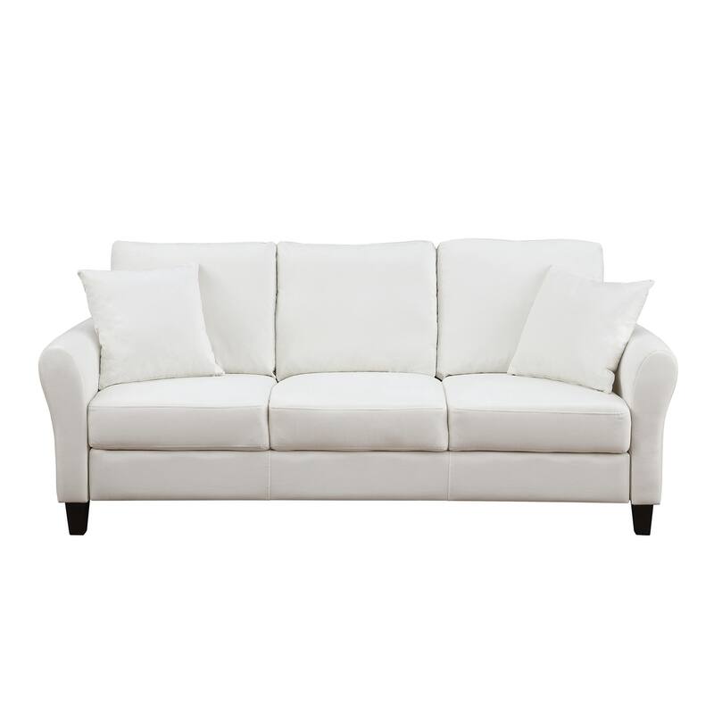 Velvet Couch with 2 Pillow Living Room Furniture 3 Seater Sofa