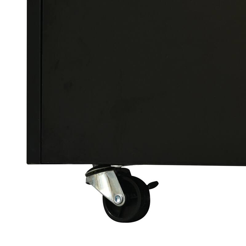 Modern Popular Coffee Table Rectangular Coffee Table with Faux Marble Top Casters 2 Drawers, for Living Room