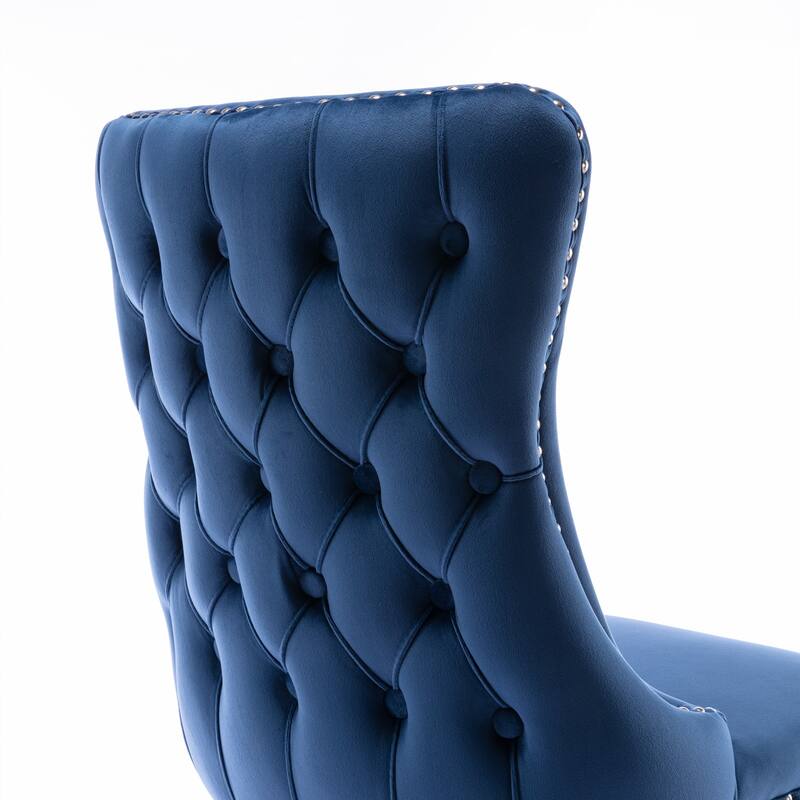 Set of 2 Modern Upholstered Accent Armless Tufted Dining Chairs