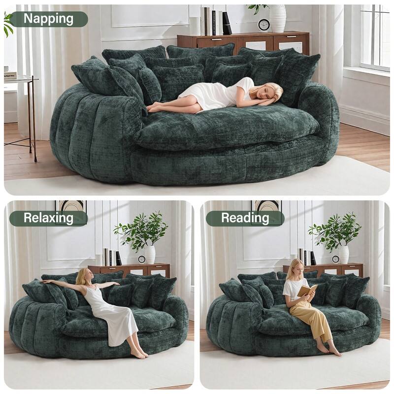 Rossetta Comfortable High Back Decorative Oversized Sofa Bed with Armrests